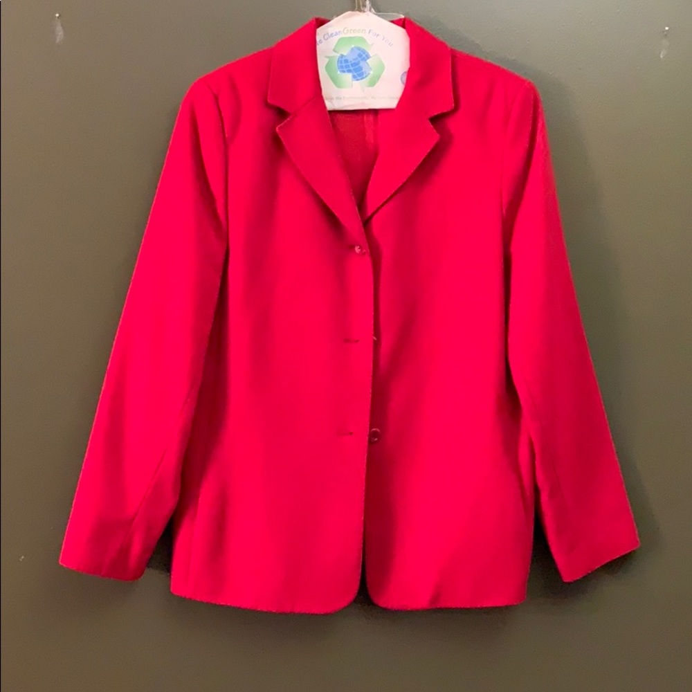 Lord & Taylor Red wool Blazer